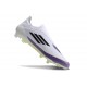 Adidas F50 Elite Snörlös FG Fotboll Skor X Messi Vit Svart Lila