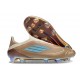 Adidas F50 Elite Snörlös FG Fotboll Skor Brun Vit Blå