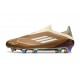 Adidas F50 Elite Snörlös FG Fotboll Skor Brun Vit Blå