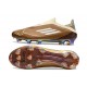 Adidas F50 Elite Snörlös FG Fotboll Skor Brun Vit Blå