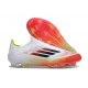 Adidas F50 Elite Snörlös FG Fotboll Skor Vit Röd Svart