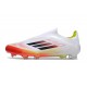 Adidas F50 Elite Snörlös FG Fotboll Skor Vit Röd Svart
