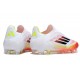 Adidas F50 Elite Snörlös FG Fotboll Skor Vit Röd Svart