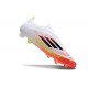 Adidas F50 Elite Snörlös FG Fotboll Skor Vit Röd Svart