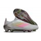 Adidas F50 Elite Snörlös FG Fotboll Skor Grå Rosa
