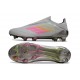 Adidas F50 Elite Snörlös FG Fotboll Skor Grå Rosa