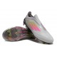 Adidas F50 Elite Snörlös FG Fotboll Skor Grå Rosa