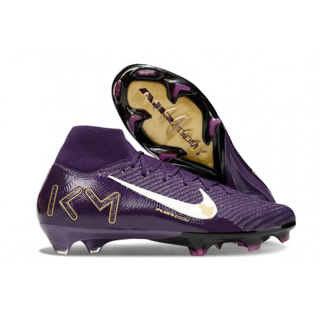 Fotbollsskor Nike Mercurial Superfly X Elite FG MBAPPE Lila Vit