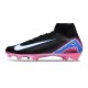 Fotbollsskor Nike Mercurial Superfly X Elite FG Svart Vit Rosa Blå