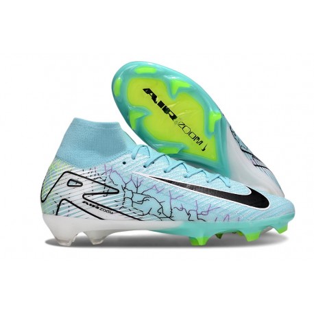 Nike Air Zoom Mercurial Superfly 10 Elite FG Grön Svart Vit 