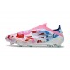 Adidas F50 Elite Snörlös FG Fotboll Skor Vit Rosa Blå