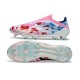 Adidas F50 Elite Snörlös FG Fotboll Skor Vit Rosa Blå