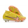 Nike Air Zoom Mercurial Superfly 9 Elite SG Lucent - Gul Rosa Svart