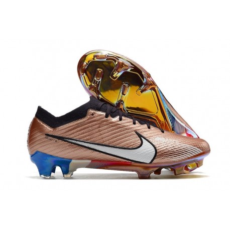 Nike Zoom Mercurial Vapor 15 Elite FG Svart Guld Silver