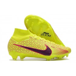 Nike Air Zoom Mercurial Superfly IX Elite FG Gul Röd