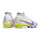 Nike Air Zoom Mercurial Superfly IX Elite FG Vit Blå Rosa 