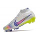 Nike Air Zoom Mercurial Superfly IX Elite FG Vit Blå Rosa 